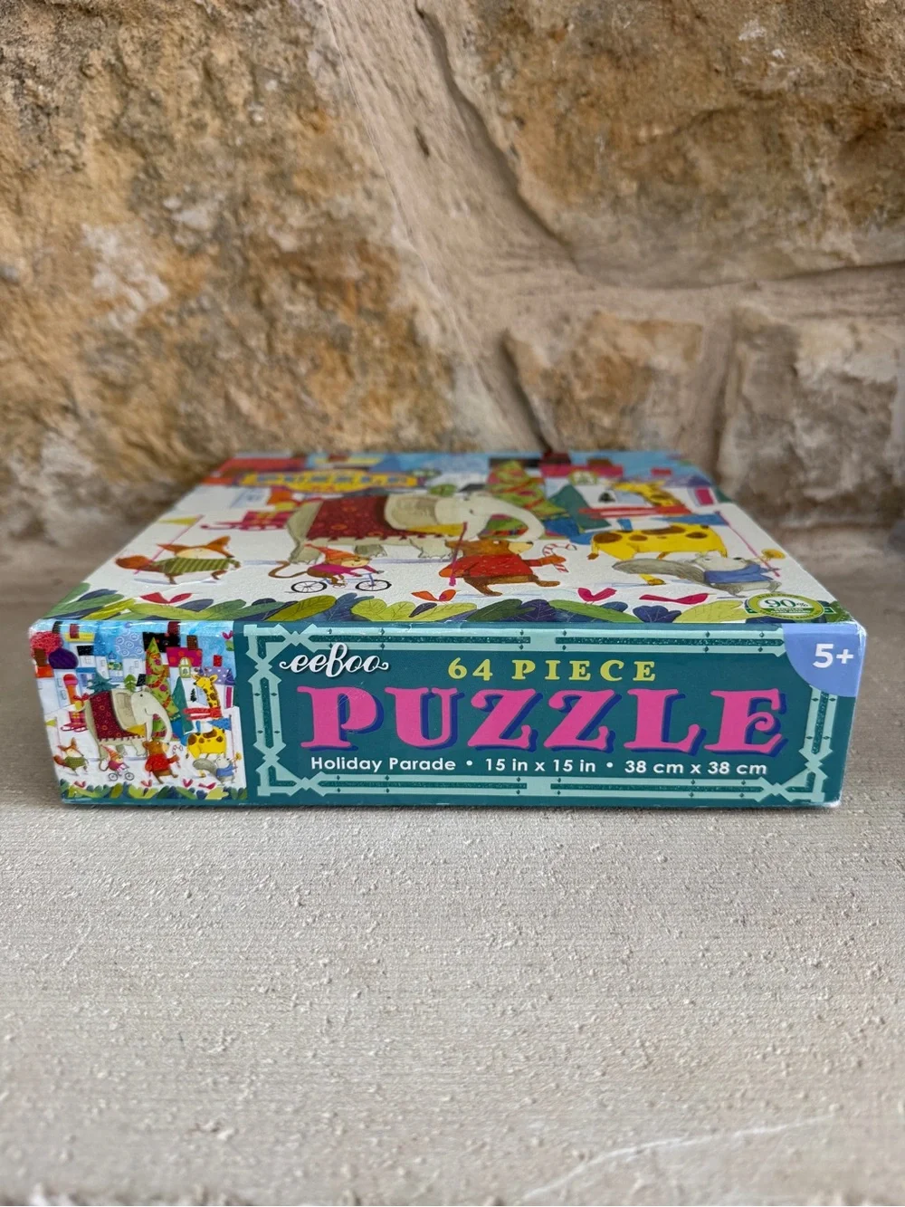 Eeboo Glitter Holiday Parade Big Puzzle 64 pieces Christmas Animals